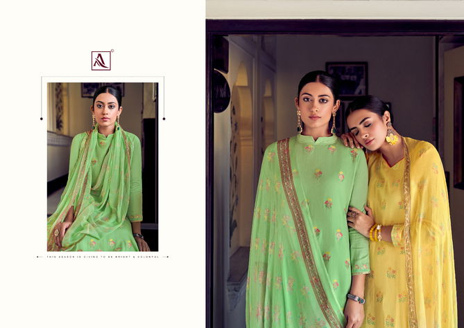 Tulsi Edition 2 By Alok Jacquard Premium Cotton Dress Material Wholesale Shop In Surat